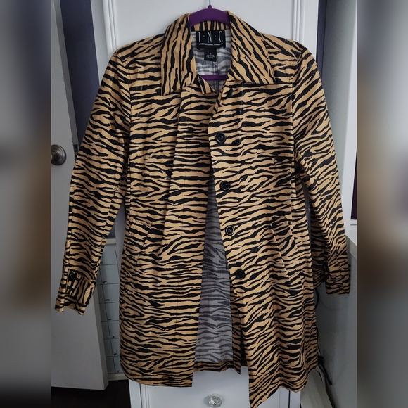 INC International Concepts Jackets & Blazers - INC Animal Print Raincoat Size S